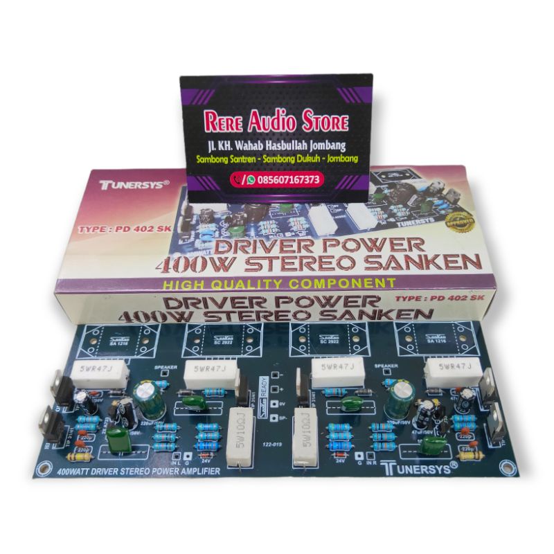 Driver Power Stereo Setereo 400 watt 400w Sanken Tunersys PD 402 SK