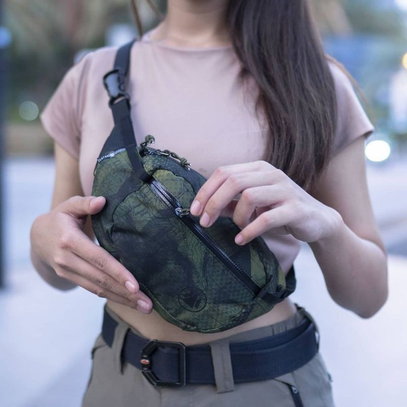 Tas Pinggang Lipat / Tas Bahu / Waist Bag Zlatan Cuba Camo Topography Terlaris