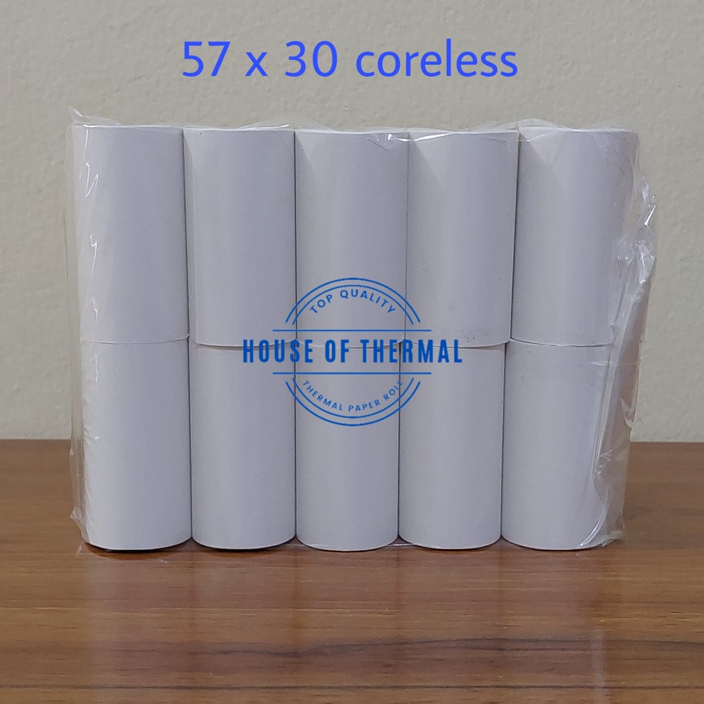 

Kertas Thermal Ukuran 57x30 Coreless / Struk Kasir / Free Bubblewrap / Murah