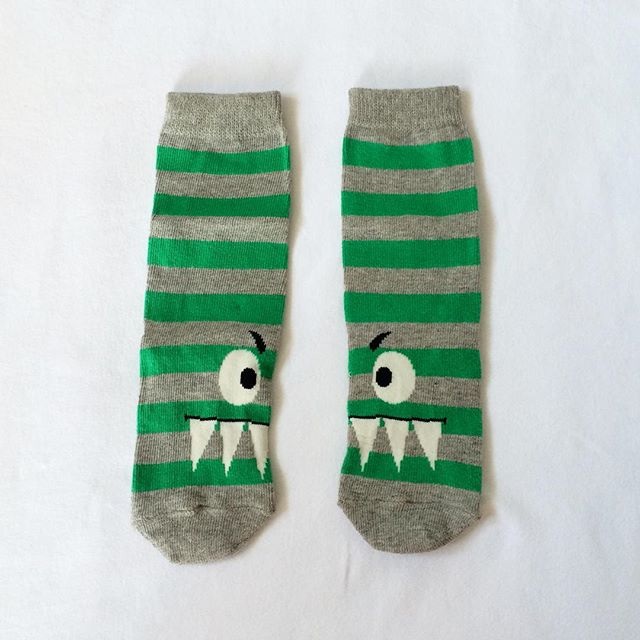 Monster Green Baby Socks (Kaus Kaki Bayi)