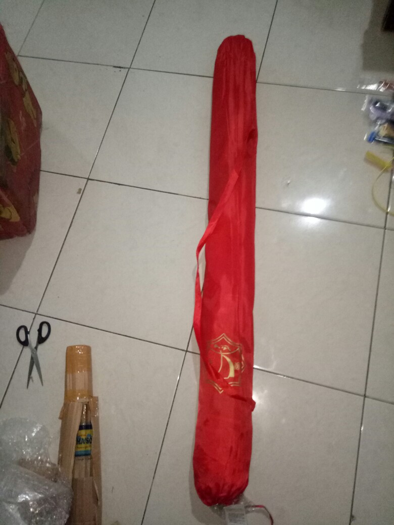 Payung Tenda Pantai 220cm Pelangi Double (2 Lapis/ 2 Layer/  2 Helai) Anti-uv.
