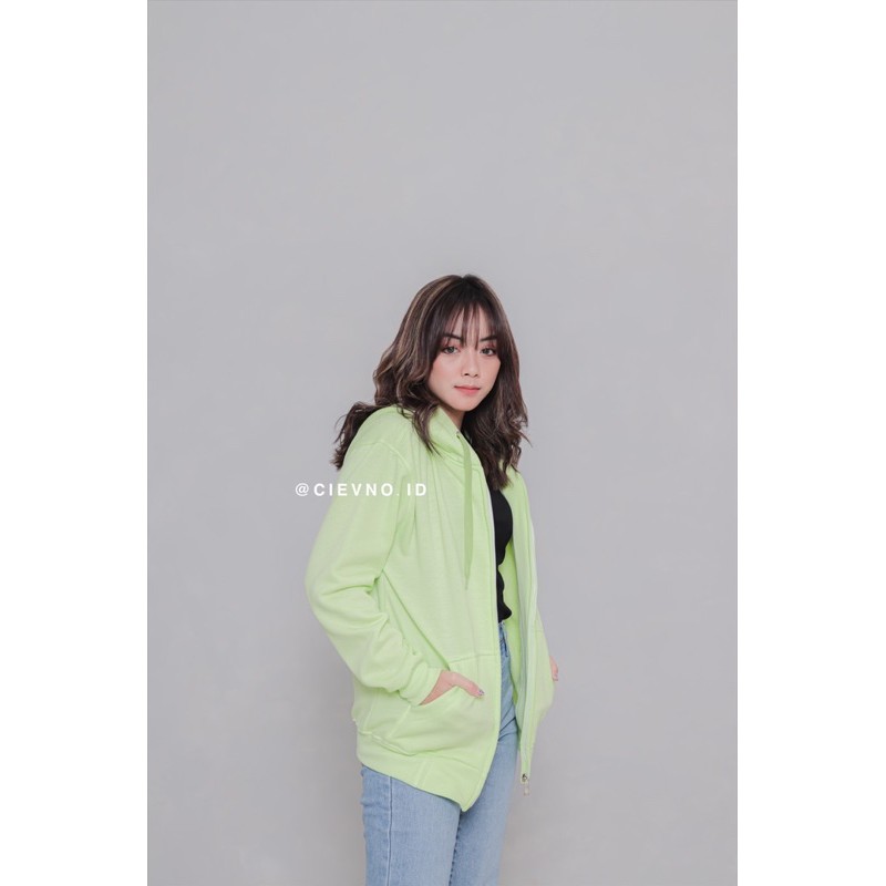 HOODIE ZIPPER MINT GREEN Size M - XXXL