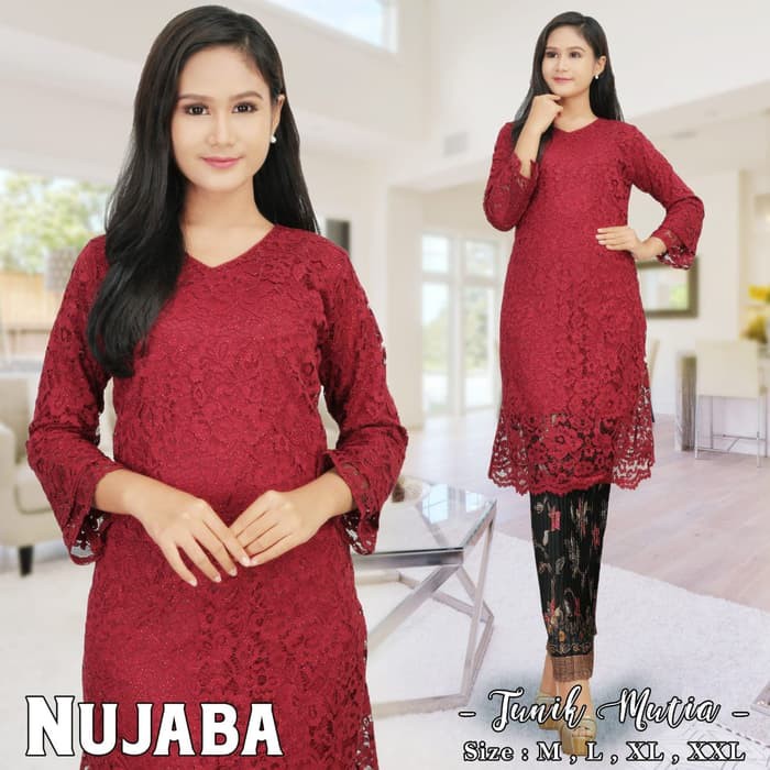 Kebaya Brukat Tunik Mutia Trendy