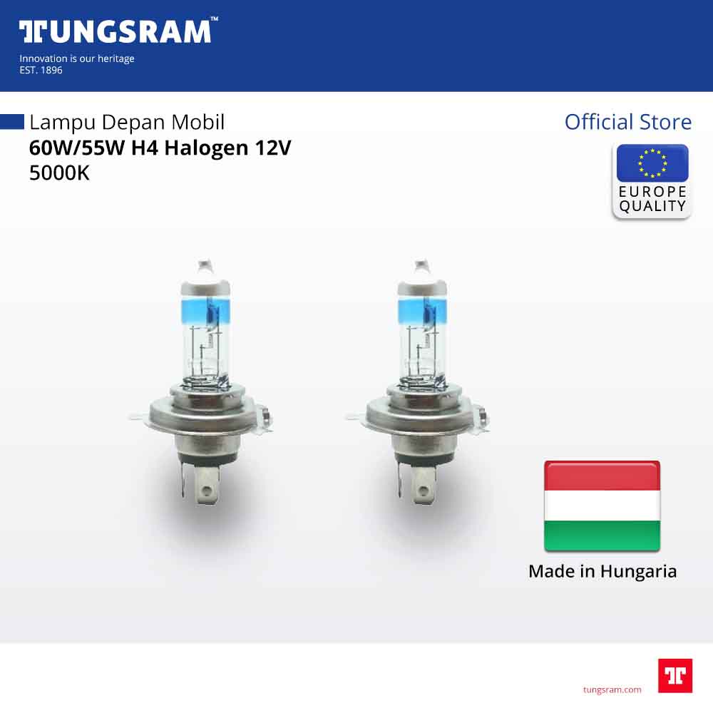 Tungsram Lampu Mobil H4 Sportlight Extreme 5000K (Premium Series)