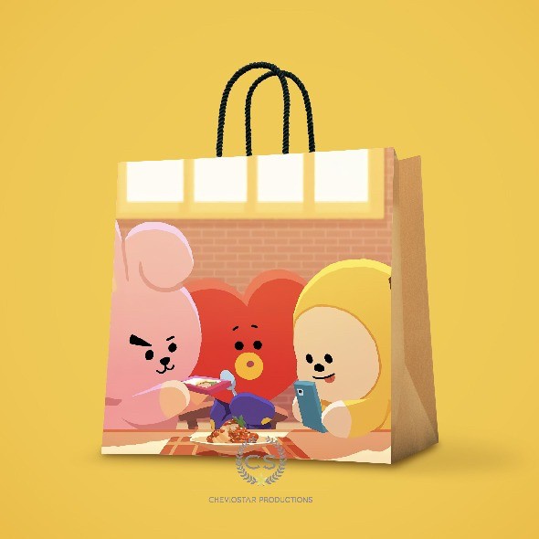 

Paper bag bt21/bts/bangtan/kpop/goodie bag/tas kado/tas kertas/hampers - 1, M