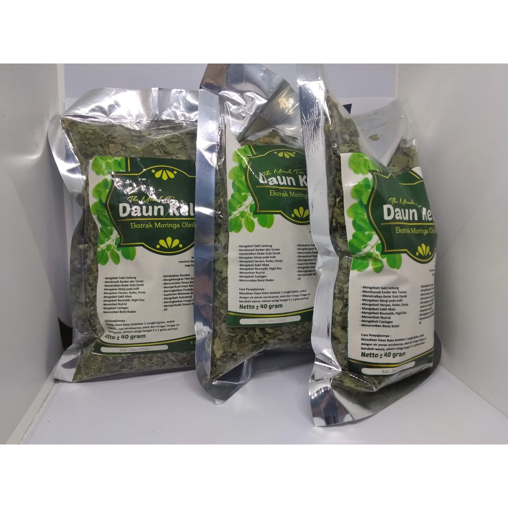 

[Paket 3 pcs] Teh Daun Kelor ORIGINAL 40 grm Lebih Hemat.