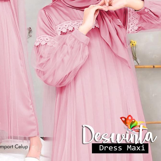 ֍ MAXI DRESS PANJANG MX DESWINTA | GAMIS MUSLIM MURAH PEREMPUAN UKURAN SIZE JUMBO M L XL XXL XXXL BR