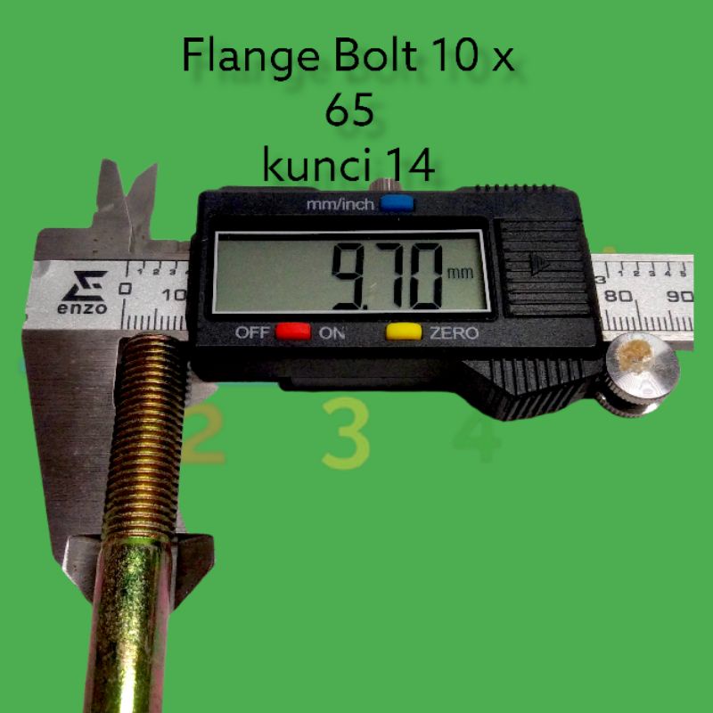 BAUT FLANGE FLENG BOLT 10 X 65 KUNING TERMURAH