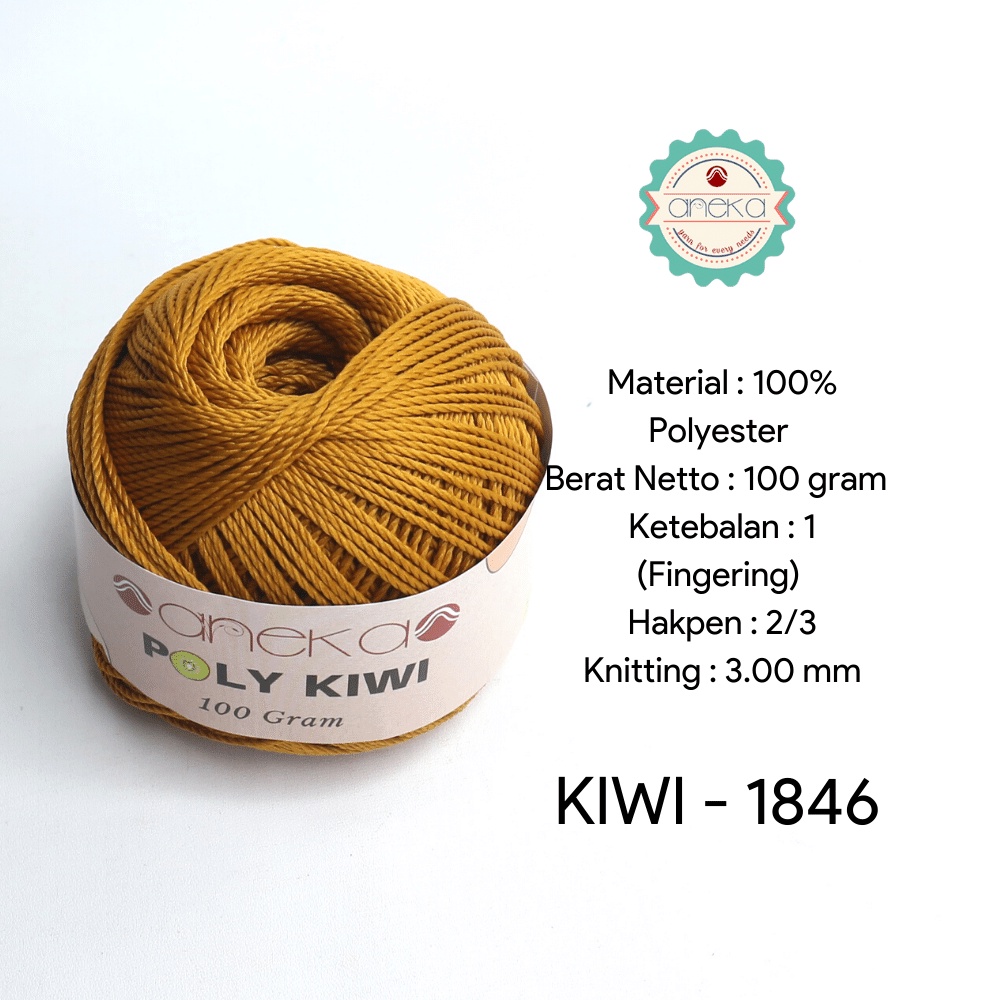 Benang Rajut Poli / Poly Kiwi Yarn - PREMIUM - 1846