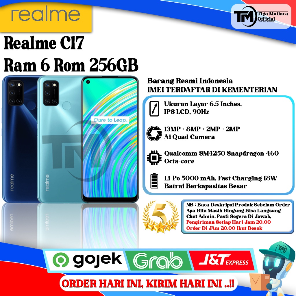 Realme C17 Ram 6 Rom 256GB Segel Original & Bergaransi Resmi