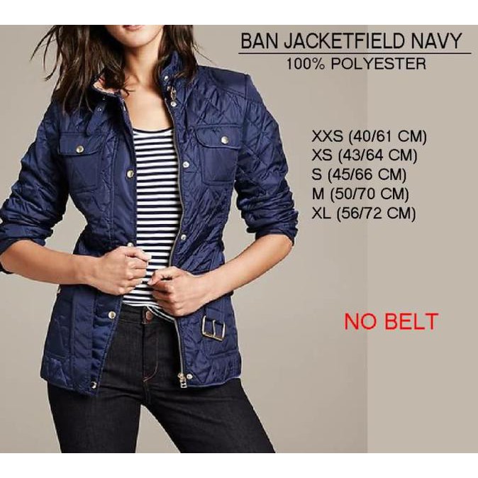 Jaket Branded Wanita - Banana Republic Jacketfield Navy E8619