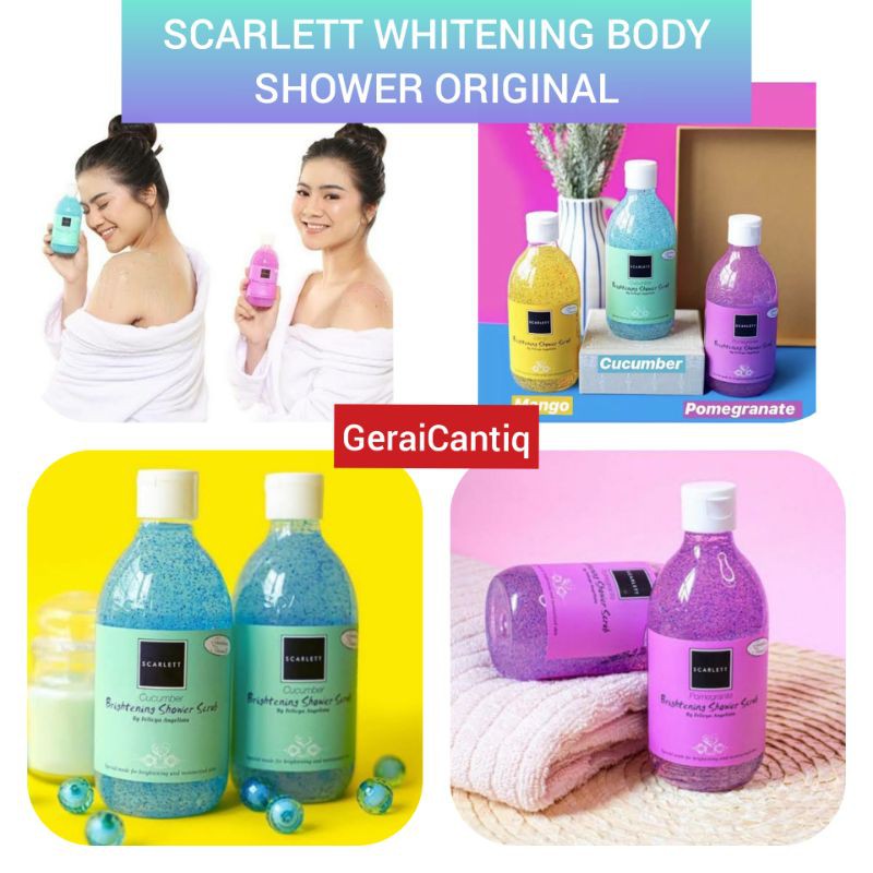 SHOWER SCRUB SCARLETT BRIGHTENING ORIGINAL SABUN SCRUB SCARLET PEMUTIH KULIT