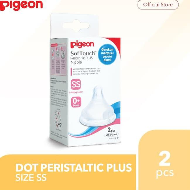 PIGEON PERISTALTIC PLUS NIPPLE SS / S / M / L / NIPPLE