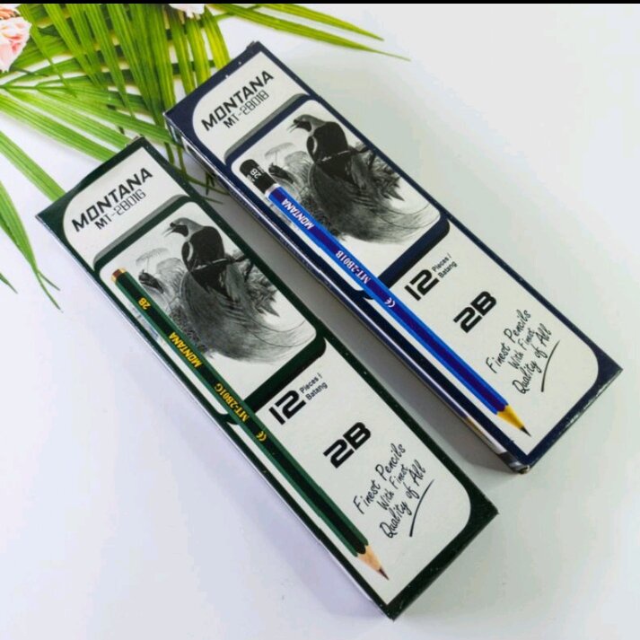 

pensil 2B 12 pcs merk montana kualitas super