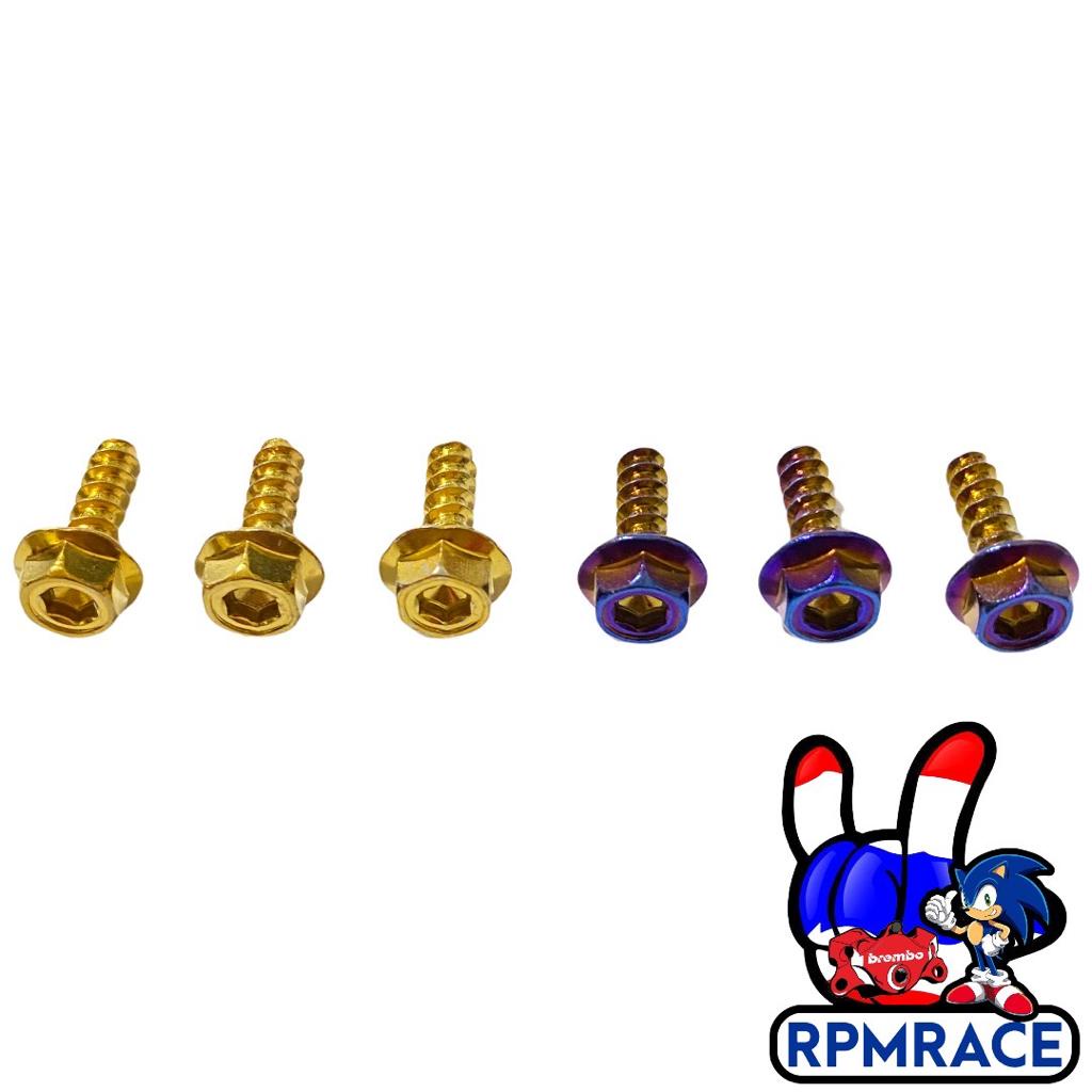 Baut Probolt Body Heng Stainles Gold Blue Non Flower &amp; Flower Universal Honda Yamaha Beat Vario Scoopy Mio Soul Xeon Nmax Aerox Lexi Dll
