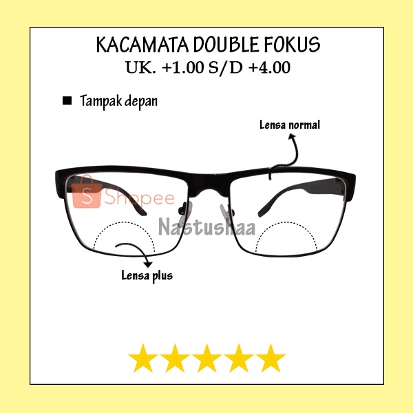 Kacamata Baca Plus (+) 2 Fungsi +1.00 s/d +4.00 Baca dan Jalan Kaca Mata Pria Wanita Kacamata Baca Reading Glasses
