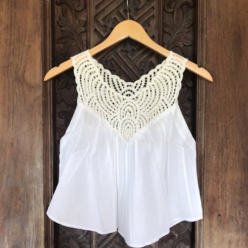 baju atasan tank top singlet wanita bordir terbaru
