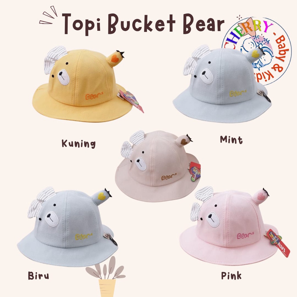 Topi Bucket Bear HIGH QUALITY Import 0 - 4 Tahun CBKS VC