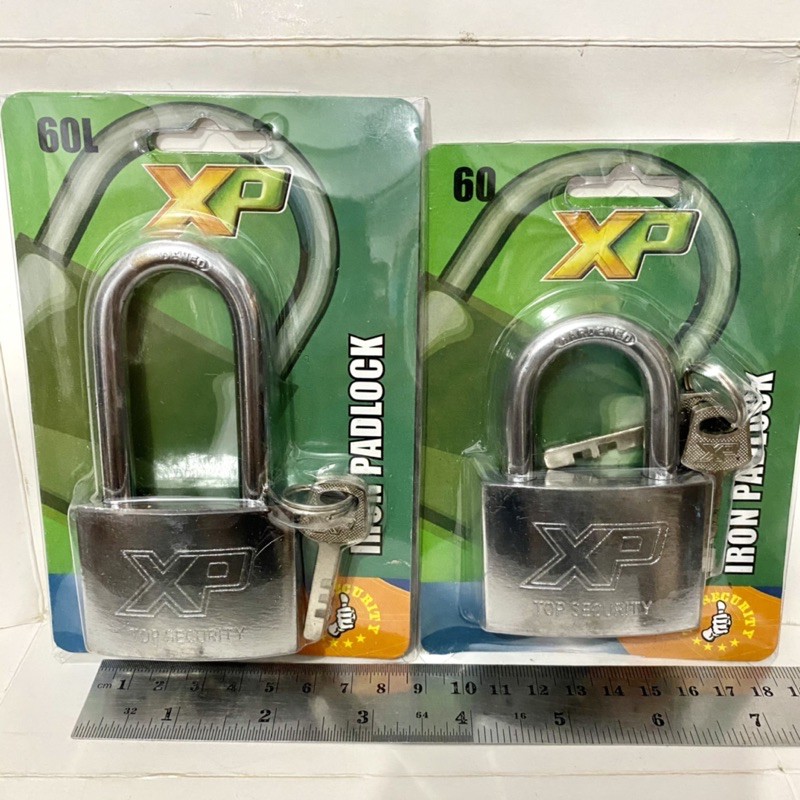 Gembok XP IRON PADLOCK 30 - 30L - 40 - 50 - 60 - 60L / Gembok Silver XP Tool / Gembok Baja Chrom