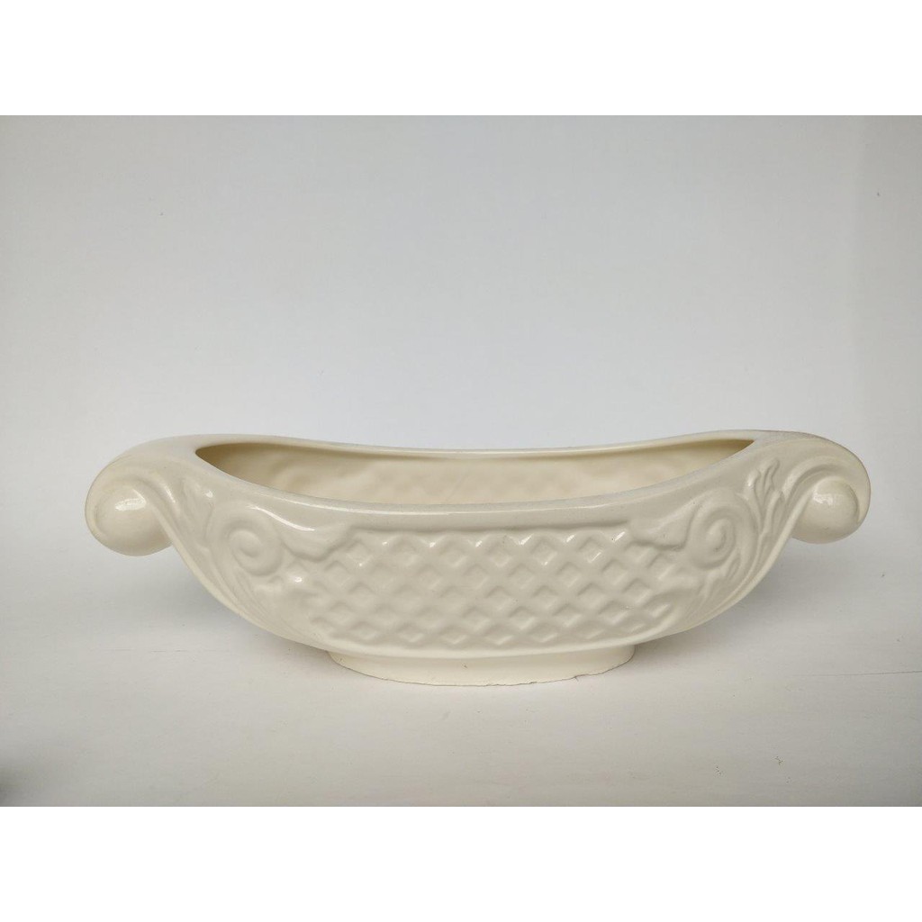 POT/ VAS / GUCI HIAS BUNGA KERAMIK TANAMAN DEKORASI RUMAH KANTOR AS OVAL KAPAL HOME DECOR MURAH