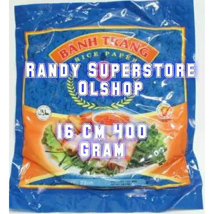 

TERBARU Kulit Lumpia asli Vietnam Rice Paper 16 cm 400 g