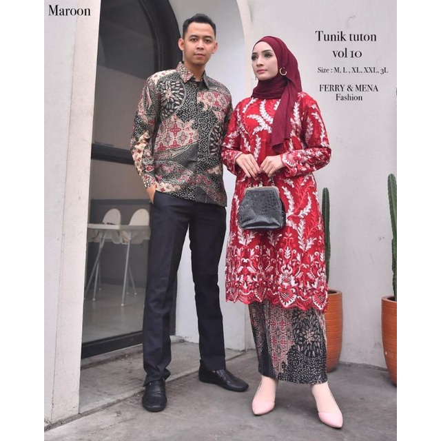 47 Kebaya couple rose gold/Kebaya tunik/kebaya tulle/kebaya modern
