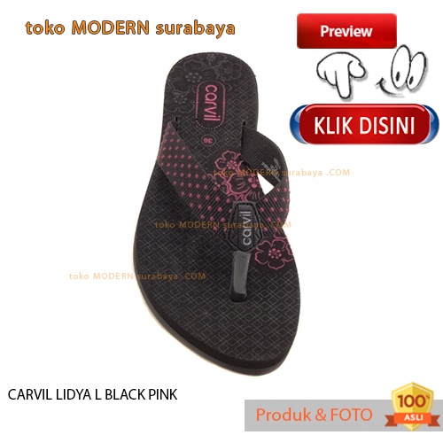 CARVIL LIDYA L BLACK PINK sandal wanita casual sandal jepit