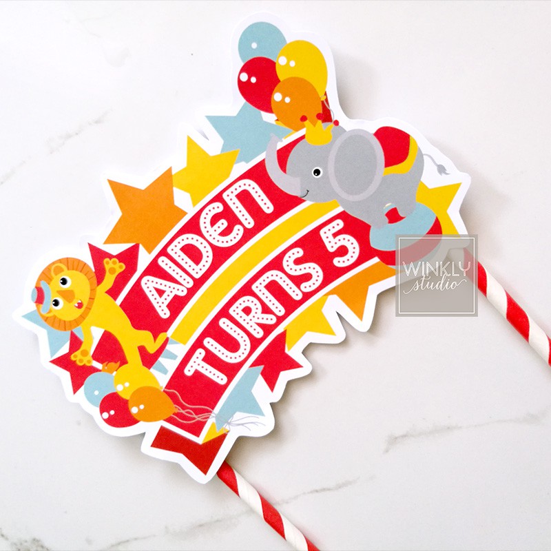 Add-On Custom Teks Wording Text untuk Big Cake Topper / Lebaran Label