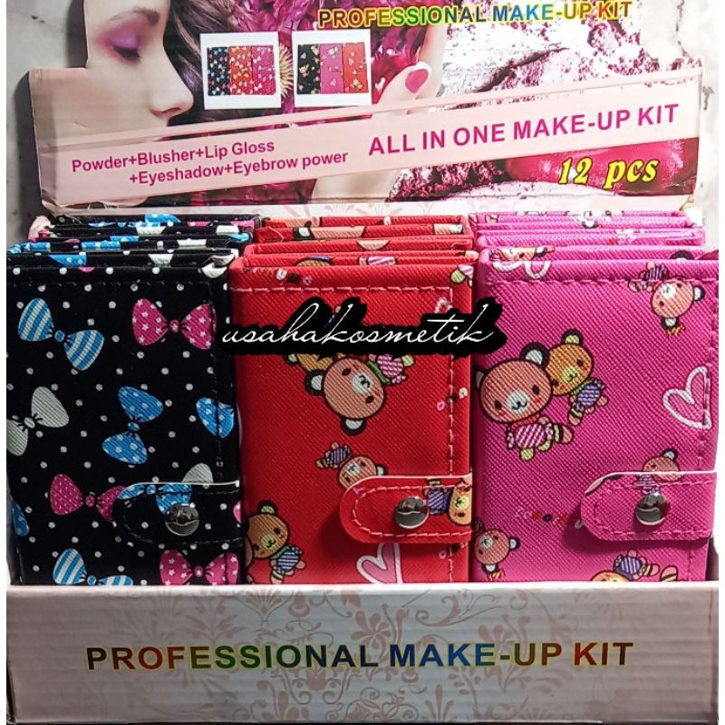 PROMO EYESHADOW DOMPET COMPLETE COVER HITAM PITA /MERAH /PINK NO.8814 H-47 | NO.8801B