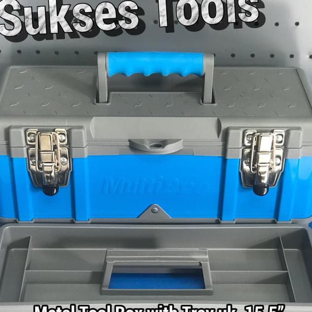 Tool Box Besi Multipro with Tray / Metal ToolBox 15,5"