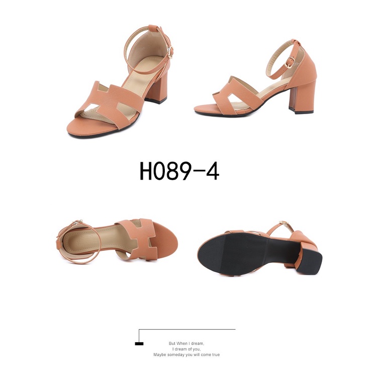 H Epsom Encens 50 Sandals With &quot;H&quot; Cut-Out H089-4