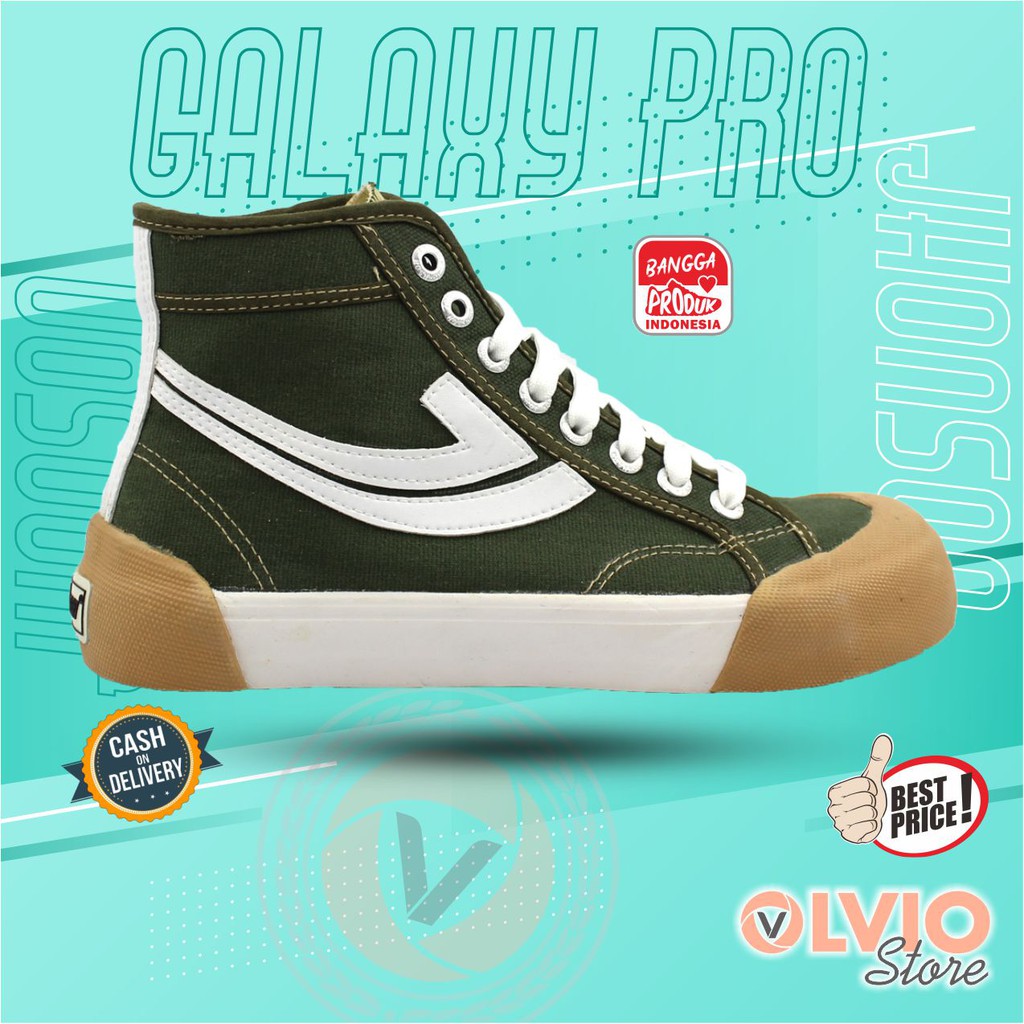 Sepatu Sneakers Canvas Jhonson GALAXY PRO HC Green - Sneakers Jhonson Original