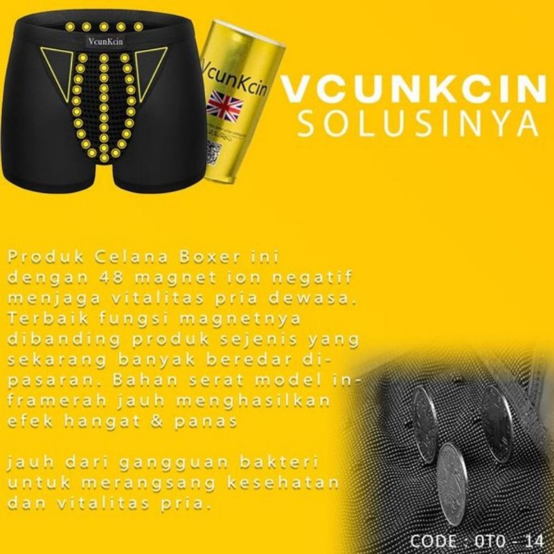 Celana Vitalitas Pria Vcun Kcin Ion Super Boxer Celana Dalam Kesehatan Pria 48 Magnet Original