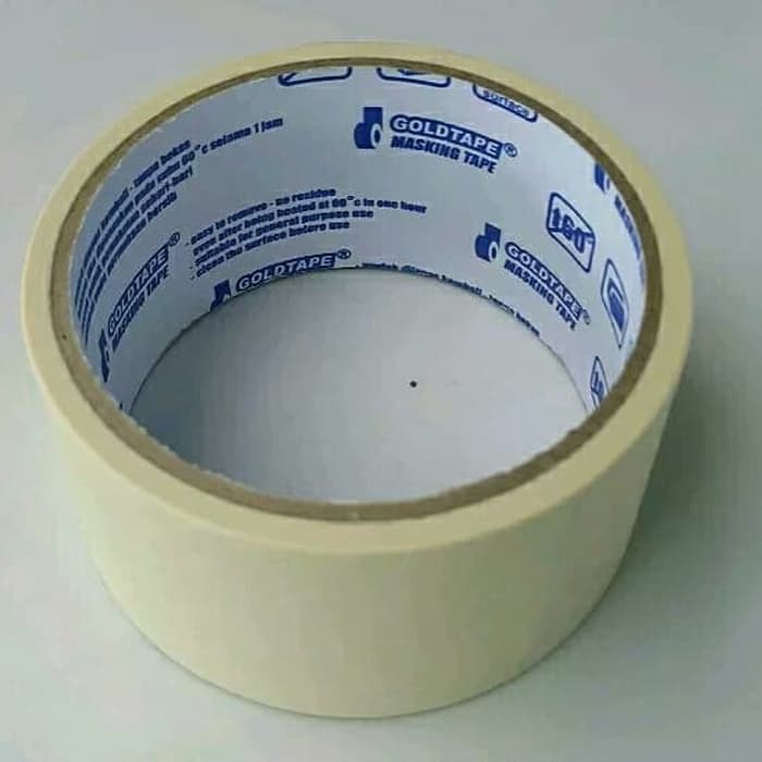 

Masking Tape Solasi Isolasi Lakban Lem Kertas 2" inchi 48 mm Gold Tape