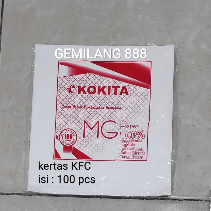 

Kertas Nasi KFC (isi 50pack), Kertas burger, Kertas nasi putih