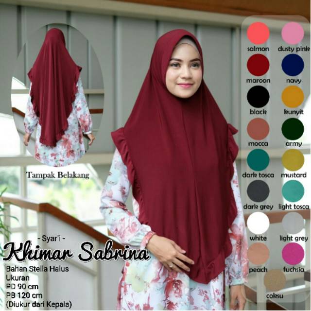 HIJAB KHIMAR SYAR'I PREMIUM MODEL PINGUIN Termurah - BAHAN STELA HALUS BEST SELLER