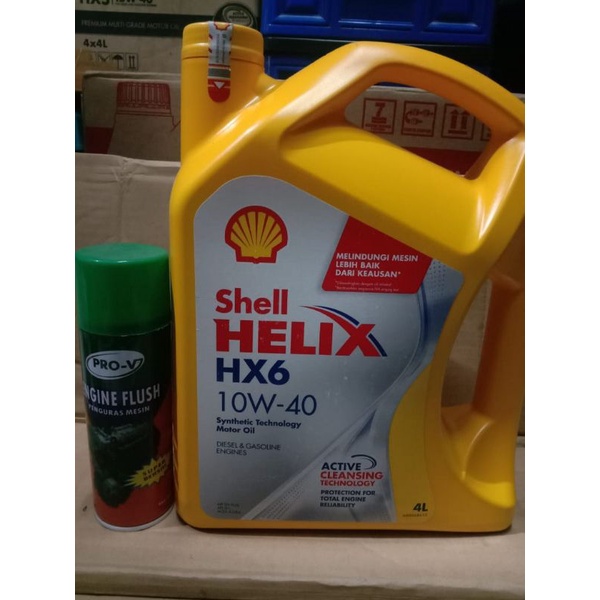 shell helix hx6 +enging flus
