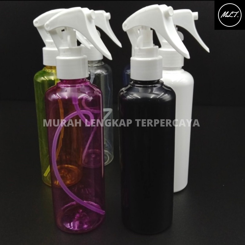 BOTOL SPRAY 250ML TRIGGER / BOTOL TRIGGER SPRAY 250ML SPRAYER PUTIH HITAM NARURAL PET 250 ML