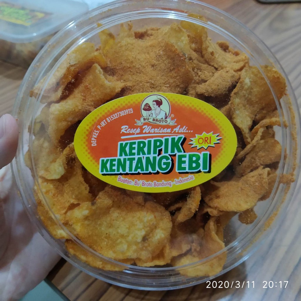 

READY BEKASI 15 FEB 2025 - KERIPIK KENTANG EBI BU BROTO ORIGINAL PEDAS BANDUNG BEST SELLER SALE PROMO ORIGINAL GIFT PARCEL