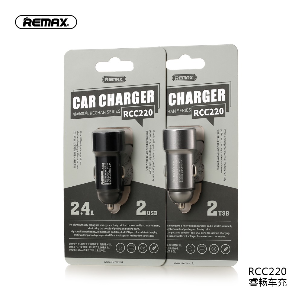 Remax Rechan 2.4A Car Charger 2 Ports USB