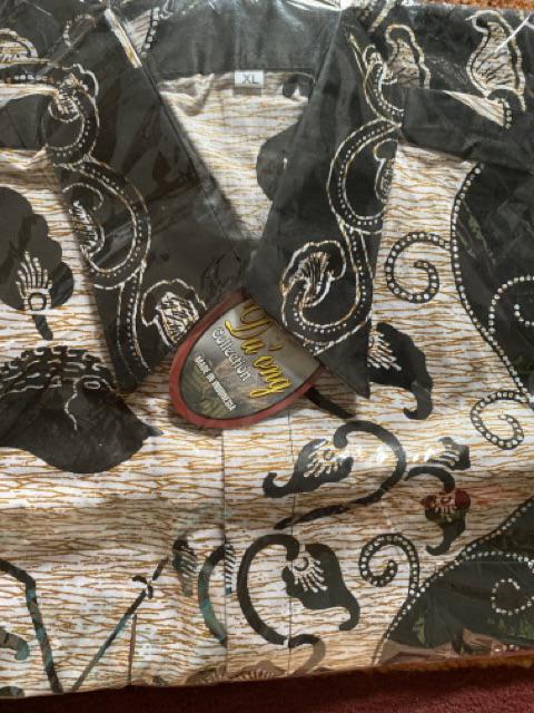 Toska Batik Hrb026 Kenongo Kemeja Hem Pendek Padi Pekalongan M L Xl Murah Keren Bati Pria Wajik Biru