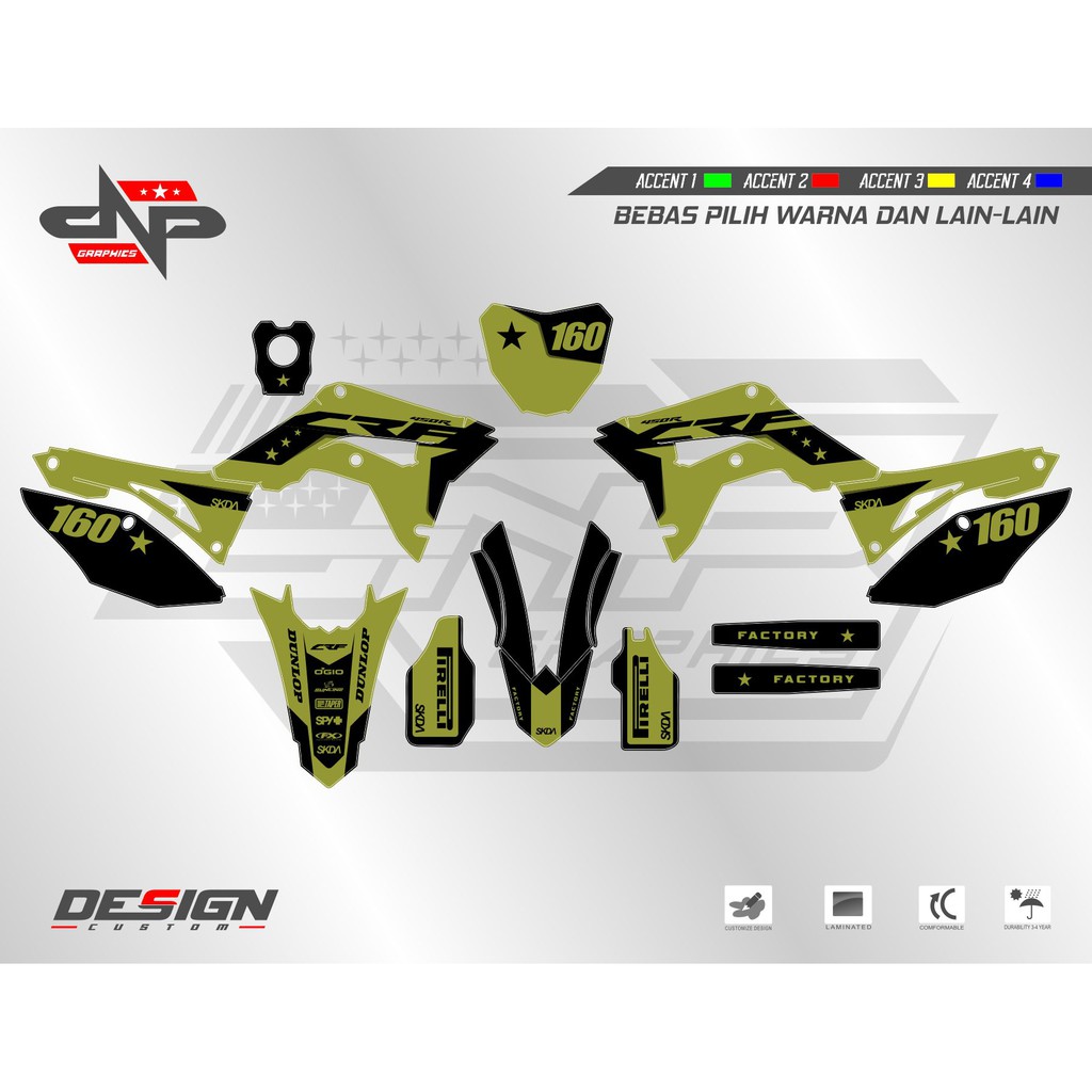 Decal Stiker CRF 250-450 R 2019 03