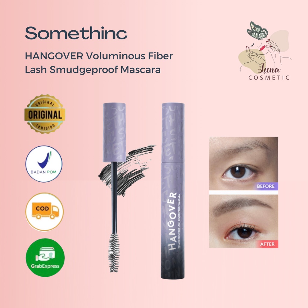 SOMETHINC HANGOVER Voluminous Fiber Lash Smudgeproof Mascara - Waterproof Mascara Tahan Lama