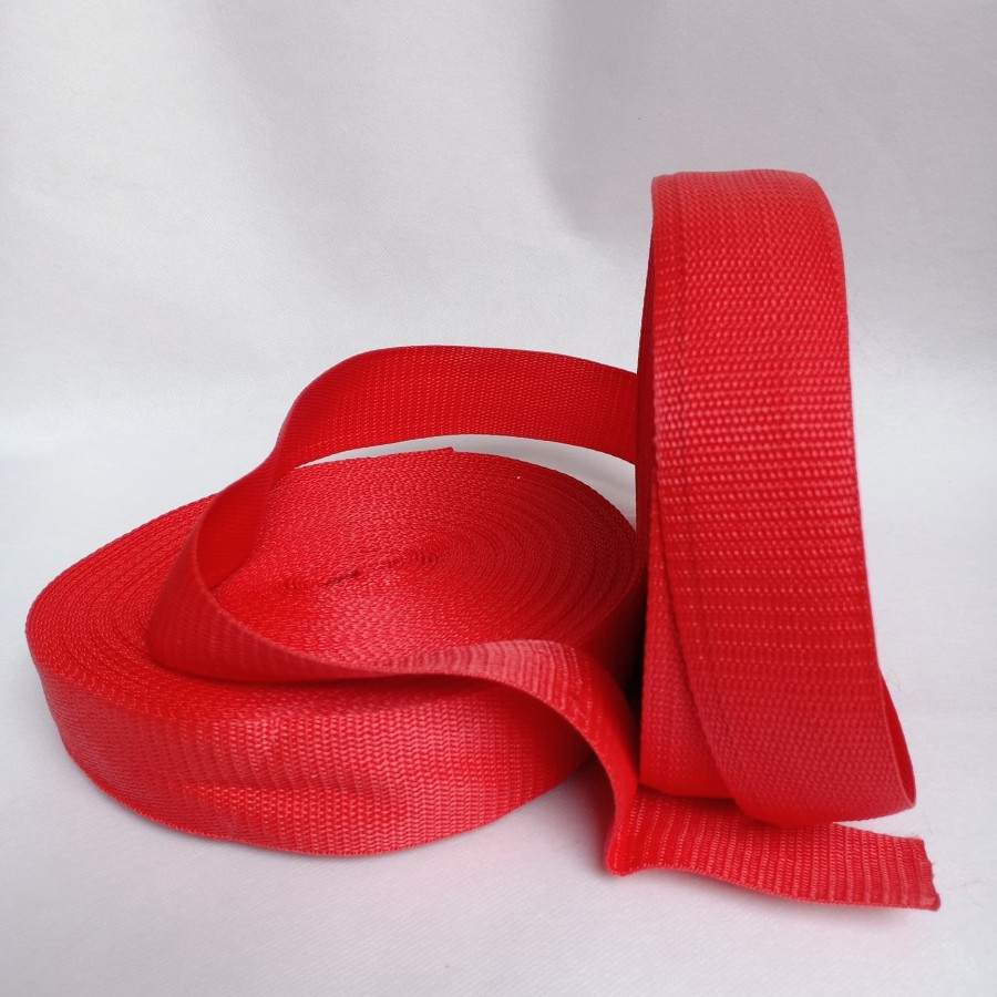 

webing Merah Cabe ROLL tali tas 3,8cm X 25 yard tali Bisban