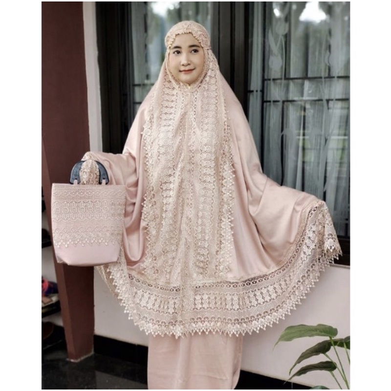 mukena new keong kombi warna tas cantik full kd