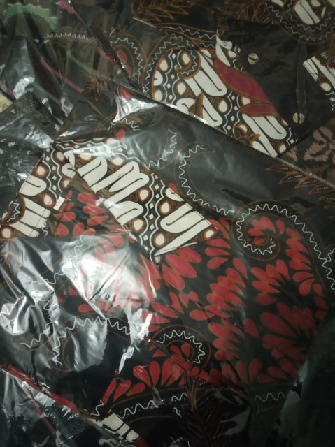 Batik Couple Keluarga Sania Ruffle Ori Ndoro Jowi Dnt Motif Kembang Langit
