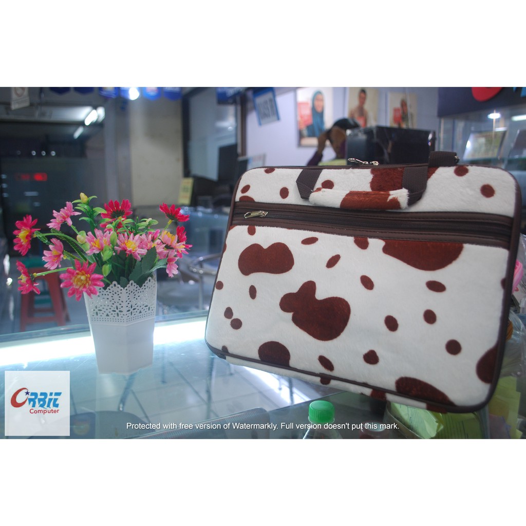 Tas Laptop Case Laptop 12 Inch Bahan Bulu Mohawk Code 40BL Motif