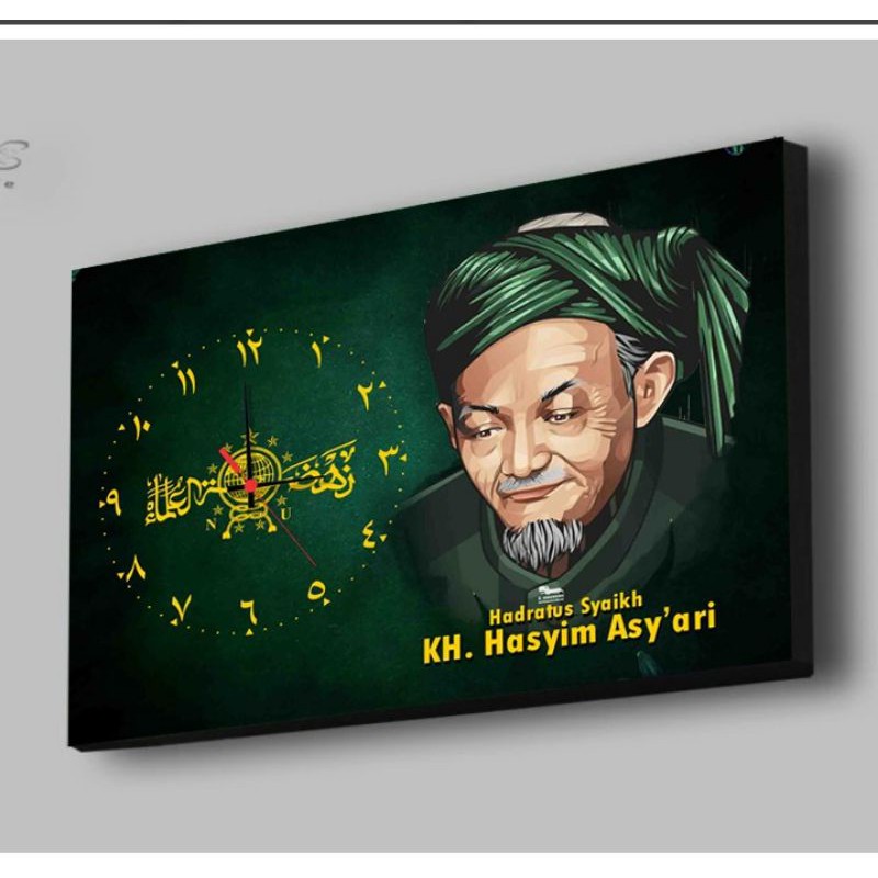 Hiasan jam Dinding Hahdatul Ulama NU Banser Nahdiyin KH.Hasyim Asy'ari