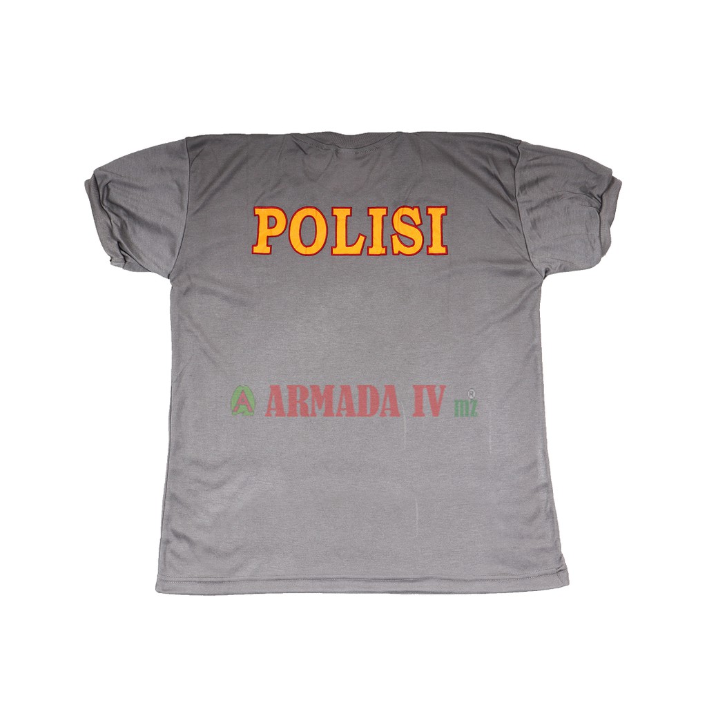 Kaos POLISI POLRI Pendek COKLAT Sablon