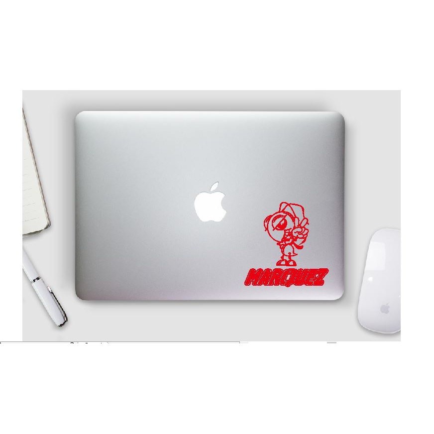 Stiker Cutting Laptop Marc Marquez Fans Moto GP Logo Motor Sepeda HP